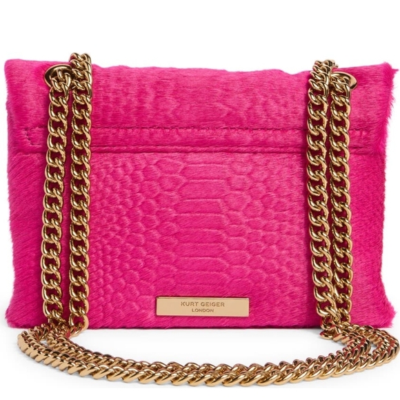 Kurt Geiger Luxurious Pink Handbag with Gold Accents - Picture 3 of 16